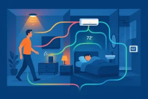 Sincronização Avançada: Cenários Automatizados entre Cômodos